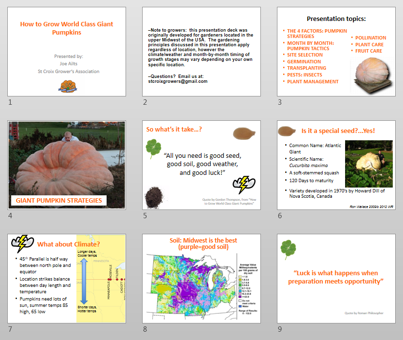 Giant Pumpkin Seeds from Award Winning Pumpkins How to Grow a World Class Giant Pumpkin: Instructional Online YouTube Video - St. Croix Pumpkin Growers Association